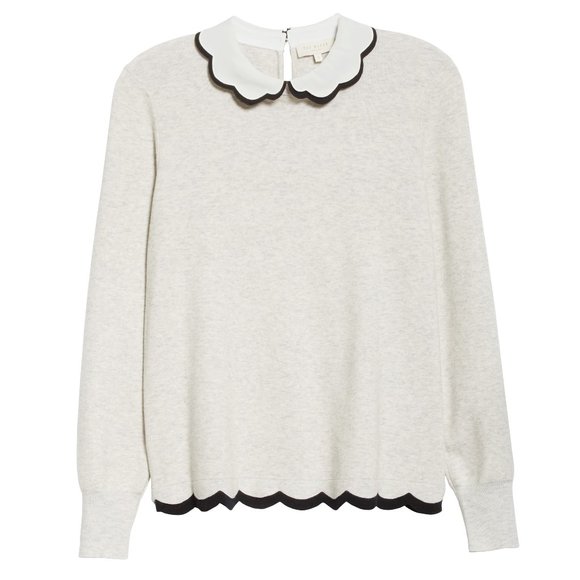 NWT TED BAKER Scalloped Layered Sweater - Picture 1 of 10